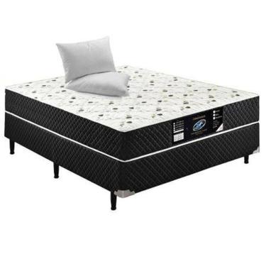 Imagem de Cama Box Conjugado Casal Molas Bonnel - 53x138x188cm