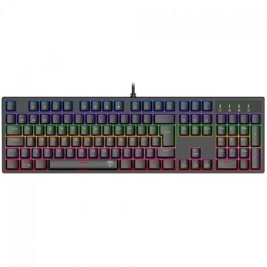 Imagem de Teclado Mecânico Gamer T-Dagger Rebel, Rainbow, Switch Brown, Full Size, ABNT2, Preto - Preto - Uni-Unissex