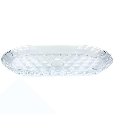 Imagem de Travessa Oval Sintra para Servir em Vidro Resistente e Versátil Uso Diário e Ocasiões Especiais Transparente