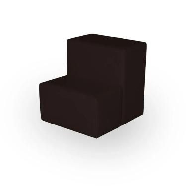 Imagem de Escada Escadinha Auxiliar Para Pedicure Maca Estética Corino Marrom