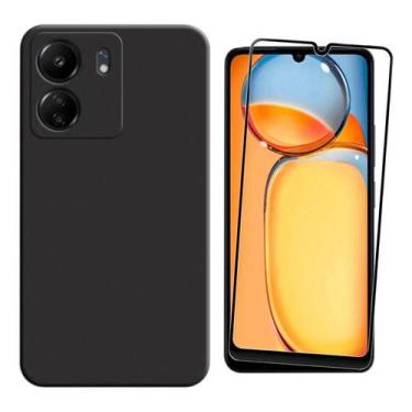 Imagem de capa capinha preta redmi 13c + pelicula 3d vidro xiaomi - N97