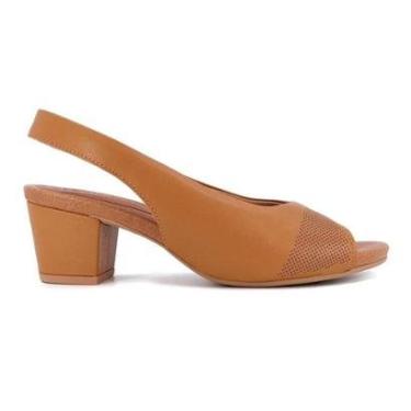 Imagem de Sandália Slingback Usaflex Feminina Couro Laser Y8214-Feminino