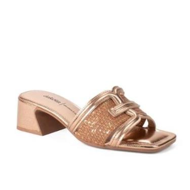 Imagem de Tamanco Dakota de Salto Bloco Metalizado Feminina Y9491-Feminino