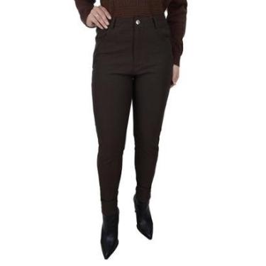 Imagem de Calça Social Feminina Pellini Slim Marrom - CAL880-Feminino