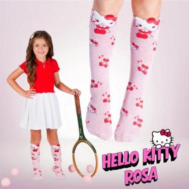 Imagem de Meia 3/4 Infantil 3D Hello Kitty Licenciada Kuromi Keroppi Menina 23 a