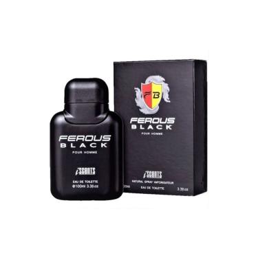 Imagem de Perfume Ferous Black Masculino Eau de Toilette com Fragrância Cítrica Amadeirada 100ML