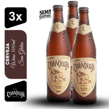 Imagem de Cerveja Weiss Cervejaria Louvada 500ml Kit 3 unidades Sem Glúten