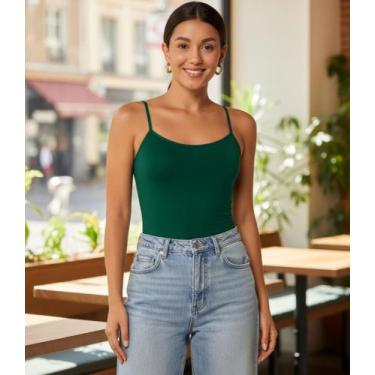 Imagem de Camisete Alças Lupo Loba 41600-001 Básica Sem Costura, Verde, M