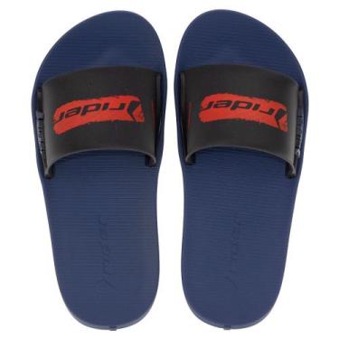 Imagem de Chinelo infantil slide speed rider - 11816, Preto, Azul, 29