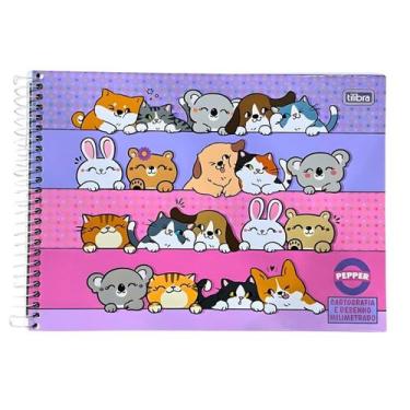 Imagem de Caderno Desenho e Cartografia Milimetrado Pepper Feminino/Masculino 80