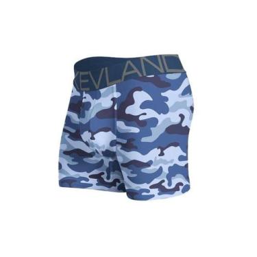 Imagem de Cueca Boxer Kevland Camuflada II, M, Azul