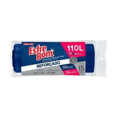 Imagem de Saco de Lixo Azul Petróleo Rolo Reforçado 110 Litro Bettanin, U