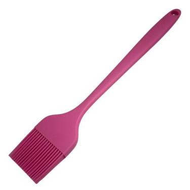 Imagem de Pincel totalmente em silicone rosa 4,3x1x25,8cm uso culinário - SOLRAC