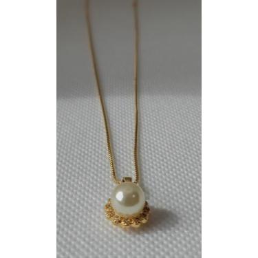Imagem de Colar Pérola Radiante Victória Herrera Banhado a Ouro 18K