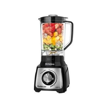 Imagem de Liquidificador Mondial L-1400-LT Turbo Inox 1400W 2,1L 12 Velocidades Preto Inox 220V