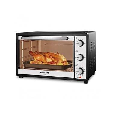 Imagem de Forno Elétrico de Bancada Mondial FRN-52-B 52L 1800W com Timer Preto-inox 220V