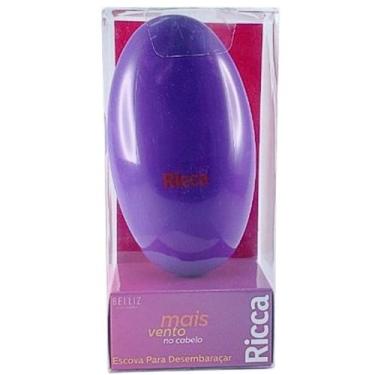 Imagem de Escova de Cabelo Ricca Flex Hair Roxa/Laranja nº 118