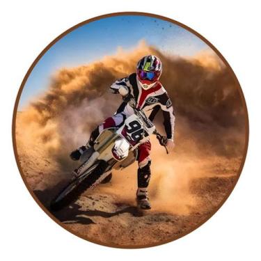 Imagem de Capa Mini Painel Moto Motocross Bike 50x50cm Redondo Veste Fácil - Use