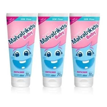 Imagem de Kit Malvatrikids Baby Tutti-frutti Com 3 Unidades Sem Fluor