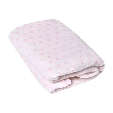 Imagem de Cobertor Manta de Bebê Poá de Microfibra 90cmx70cm Papi Friends, Rosa