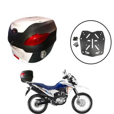 Imagem de Baú 41 Litros Awa Proos + Suporte de Baú Superior Bros 150/160 2015 em