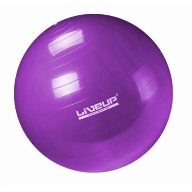 Imagem de Bola Suiça Gym Ball Para Pilates e Fisioterapia 55cm Roxa Liveup