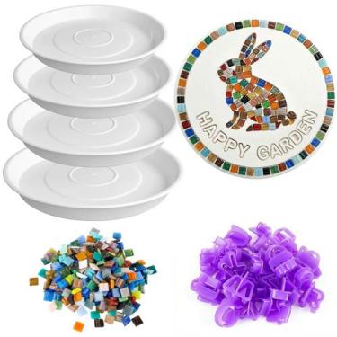 Imagem de Kit DIY U0U para pedras de jardim com moldes, azulejos e ferramentas