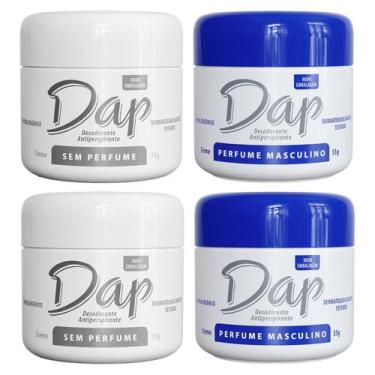 Imagem de Kit 4 Desodorante S/Perfume/Suave/Masculino/Feminino DAP 55g, SEM PERF