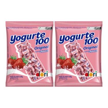 Imagem de Kit Bala Yogurte Morango 100 Original - Dori 2 Unidades 600g