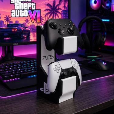 Imagem de Suporte Duplo Para Controles Playstation Ps4 E Ps5 - Gamecc
