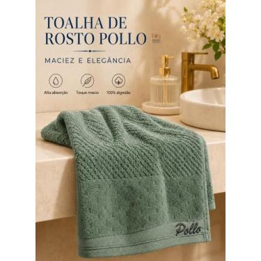 Imagem de Toalha de Rosto Luxo 100% Algodão Macia Appel Varias cores, Verde-musg