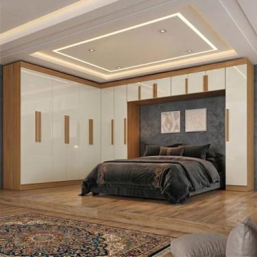 Imagem de Guarda Roupa Modulado de Canto 15P 2GV Cin/Off - Maxel