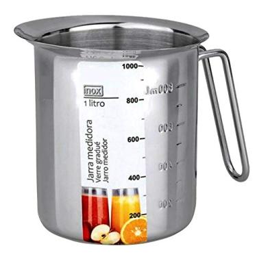 Imagem de Jarra Medidora p/Cozinha Caneco Inox 1L Casa Restaurante