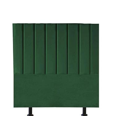 Imagem de Cabeceira Estofada Carla 90 cm Solteiro Quarto para Cama Box Suede Verde