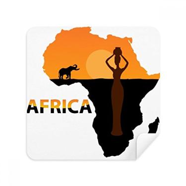 Imagem de Mapa da África, Savanna Elephant Wildlife, óculos, tecido de camurça, 2 unidades