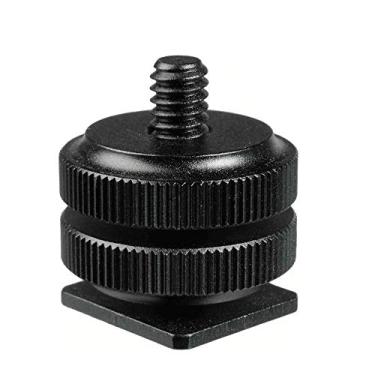 Imagem de Adaptador Sapata Hot Shoe Parafuso ¼ para Câmera, DSLR e Iluminador Led Sou Foto ASF-001