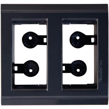 Imagem de Placa para Móvel 2 Postos Tramontina Liz Grafite Tramontina