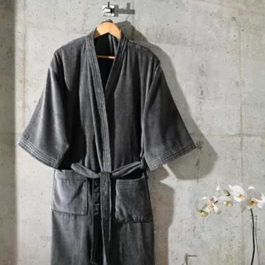 Imagem de Roupão Dohler Velour Adulto 100% Algodão Grafite Tamanho G