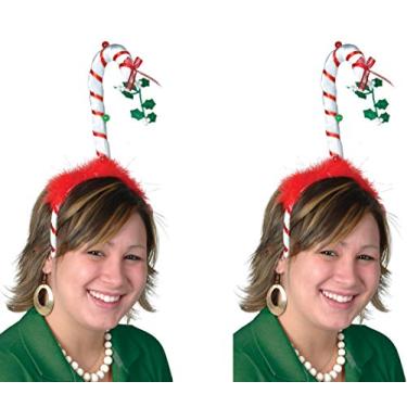 Imagem de Beistle Boppers de bengala doce visco 2 peças, OSFM, vermelho/branco/verde