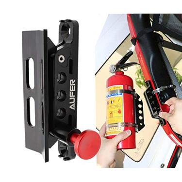 Imagem de (Garantia de 1 ano) Suporte universal ajustável de barra de rolo para Extintor de Fogo para Jeep Wrangler UTV Polaris RZR Can Am e Motocicleta grande, ajustável, alumínio