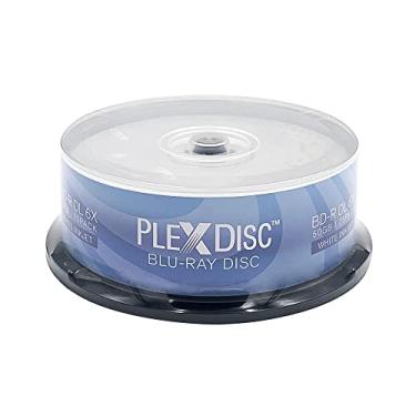 Imagem de PLEXDISC 645-213 50 GB 6X Blu-ray Dual Layer Gravável BD-R DL Jato de tinta branco, eixo de 25 discos