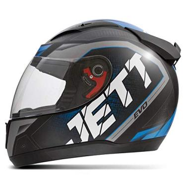 Imagem de CAPACETE FECHADO PRO TORK JETT EVO LINE BRILHANTE AZUL TAM. 58