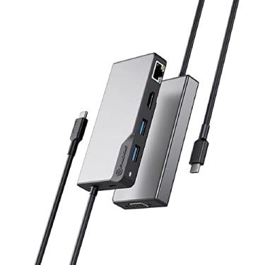Imagem de ALOGIC USB-C Fusion MAX 6 em 1 Hub V2 - 2 x USB-A (5G), 1 x USB-C (5G e 100W PD), HDMI (4K @60Hz), VGA e RJ45 Gigabit Ethernet
