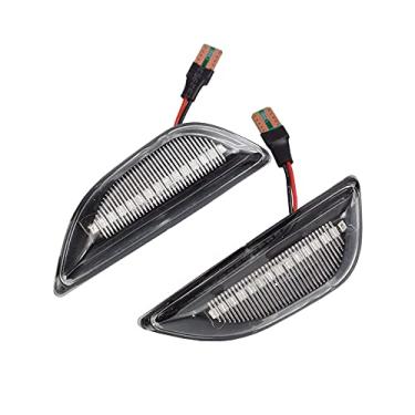 Imagem de Luz de pisca-pisca sequencial LED marcador lateral dinâmico para Opel Mokka X para Chevrolet Trax para Buick Encore (transparente)