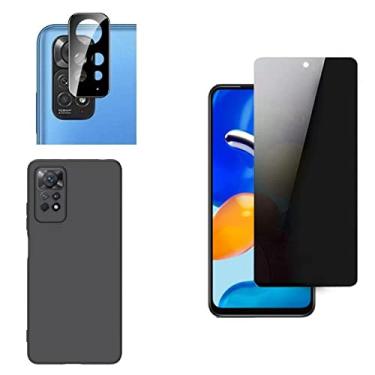 Imagem de Capa Anti Impacto Aveludada + Pelicula Anti Spy + Pel Câmera Para Xiaomi Redmi 10a Note 11 Pro X4 Pro 5G (Note 11 Pro)
