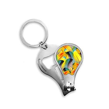 Imagem de Cortador de unhas com flor colorida de penas com luz solar abridor de chave tesoura