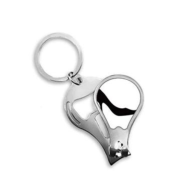 Imagem de Esboço feminino de salto alto padrão preto cortador de unhas abridor chaveiro tesoura