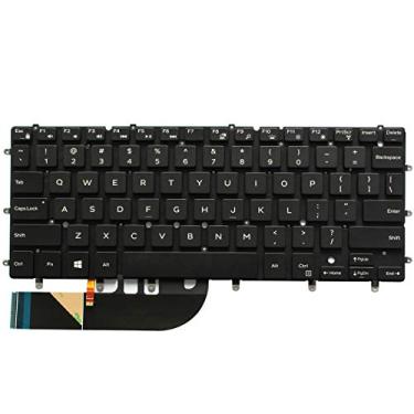 Imagem de AUTENS Teclado de reposição dos EUA para Dell XPS 13 9343 9350 9360 / Inspiron 13 7347 7348 7352 / Inspiron 15 7547 7548 Retroiluminação de laptop sem moldura