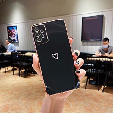Imagem de Capa de telefone quadrada Love Heart para Samsung Galaxy A32 A 32 A52 A72 A 52 72 4G 5G A52S A53 A23 A33 A73 A12 Capa de silicone, AX Black, para M32 4G