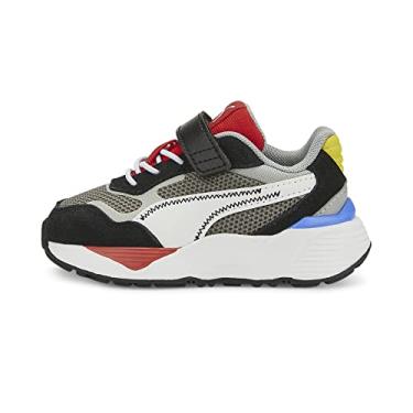 Imagem de PUMA Unissex-Criança Rs-Metric Fechamento Alternativo + Tênis, Castlerock - vermelho de alto risco, 5 Toddler